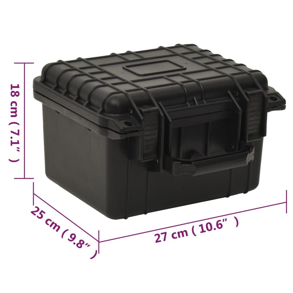 Portable Flight Case Black 10.6"x9.8"x7.1" PP