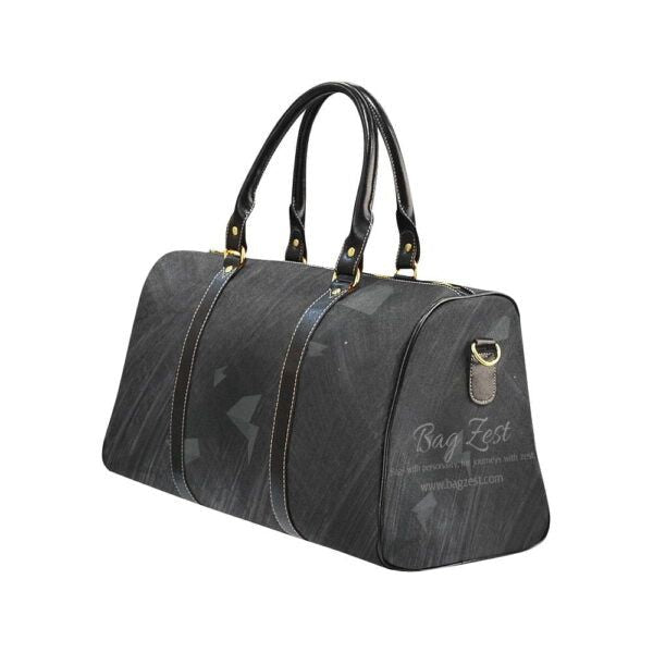 Travel Bag Geometrical Black Duffel Bag Design by HadiArts Article- 00602