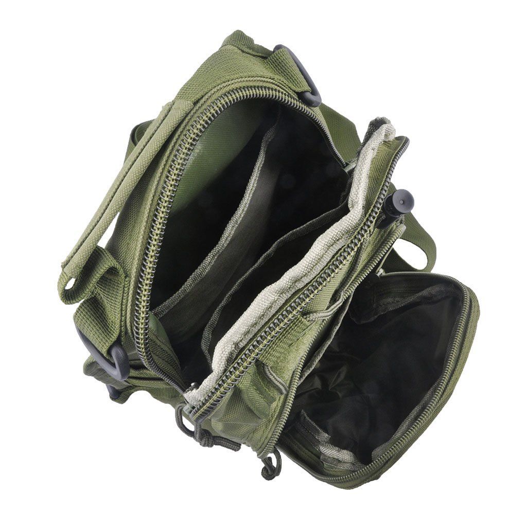 Unisex Sling Shoulder Bag Molle Outdoor Daypack Backpack with Adjustable Strap