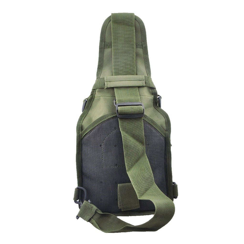 Unisex Sling Shoulder Bag Molle Outdoor Daypack Backpack with Adjustable Strap