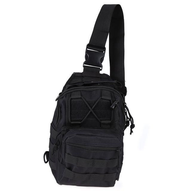 Unisex Sling Shoulder Bag Molle Outdoor Daypack Backpack with Adjustable Strap