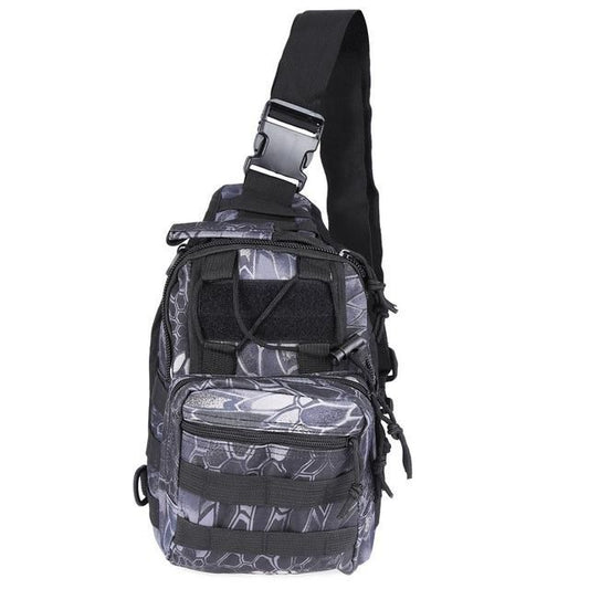 Unisex Sling Shoulder Bag Molle Outdoor Daypack Backpack with Adjustable Strap